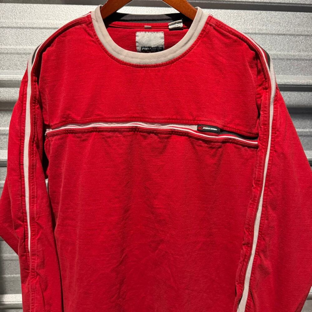 y2k point zero longsleeve tee shirt sz Med surf skate